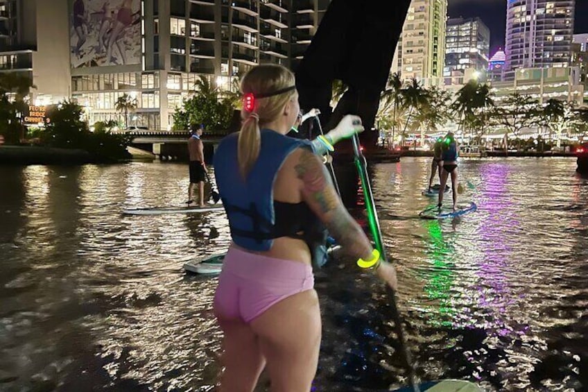 Night on Paddleboard Under the Lights Experience in Fort Lauderdale