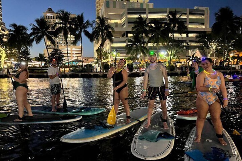 Night on Paddleboard Under the Lights Experience in Fort Lauderdale