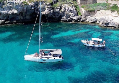 Cagliari: Tour in barca a vela tuffi, Snorkelling e Prosecco