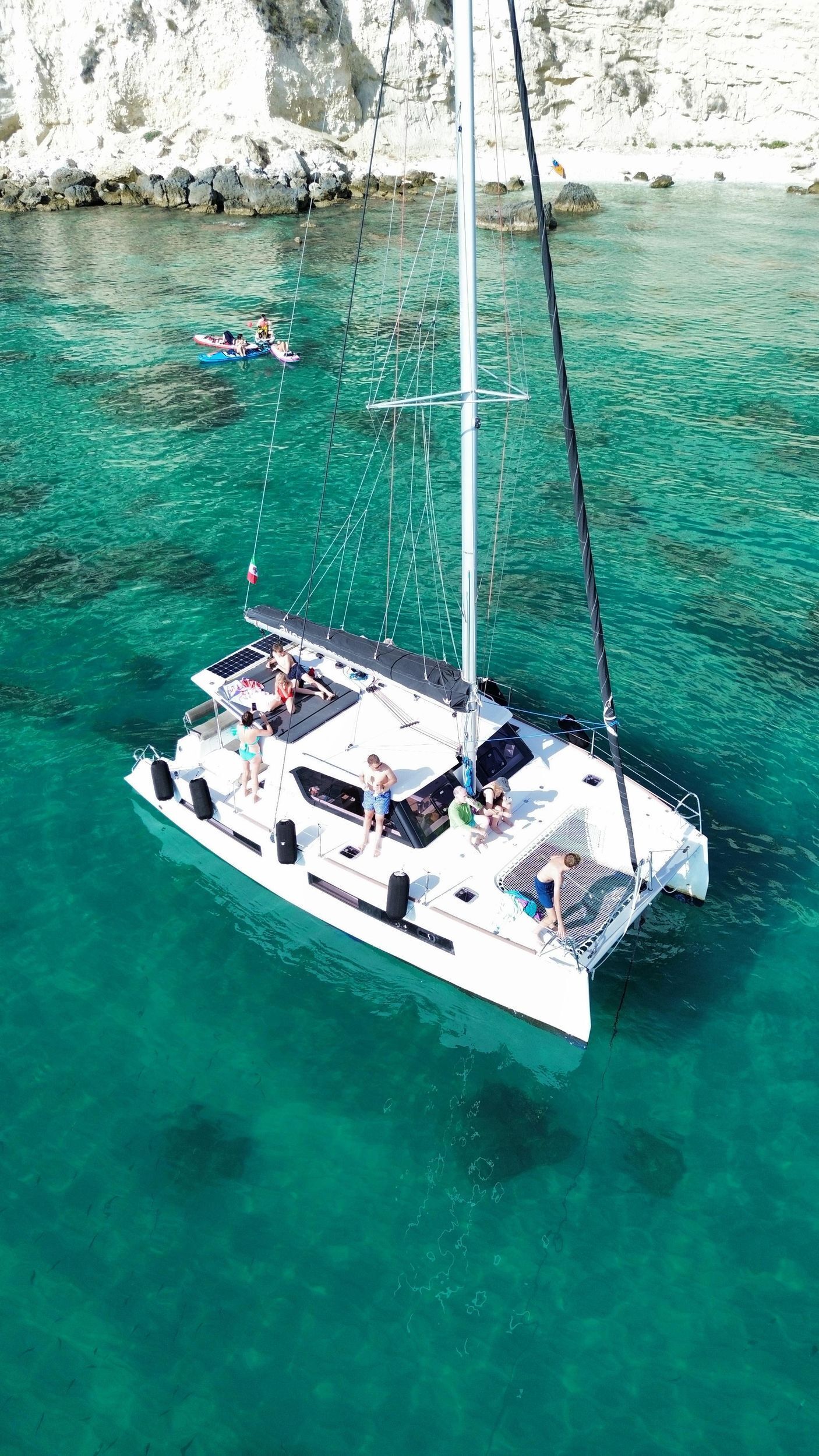 Picture 14 for Activity Cagliari: Catamaran Trip with 3 Stops and Prosecco Toast