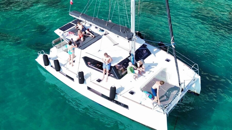 Picture 14 for Activity Cagliari: Catamaran Trip with 3 Stops and Prosecco Toast