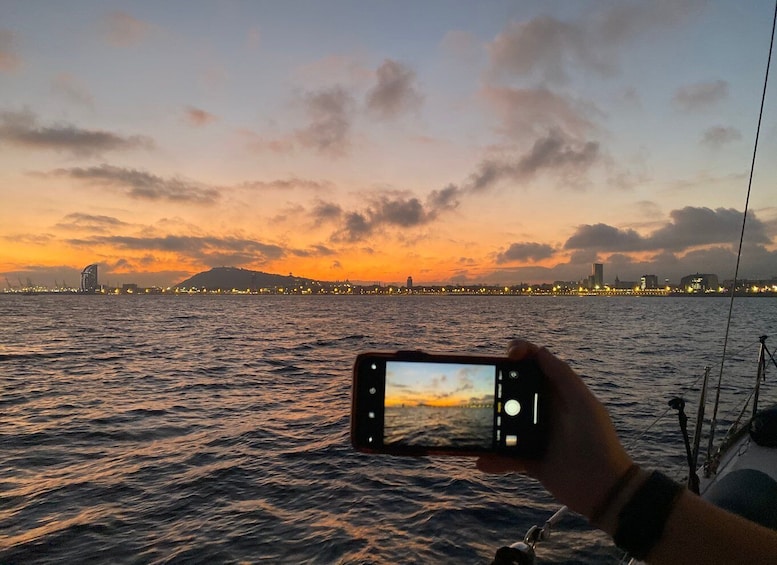 Picture 1 for Activity Barcelona: Sunset Sailing Tour with Open Bar & Snacks