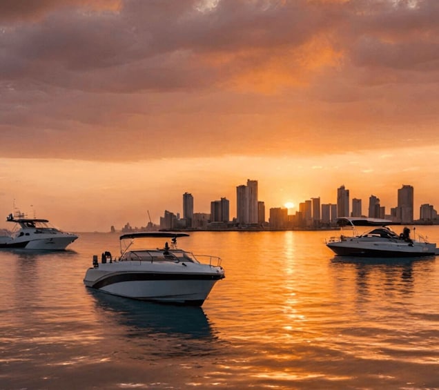 Picture 2 for Activity Cartagena: Speedboat Sunset Party Cruise with Drinks