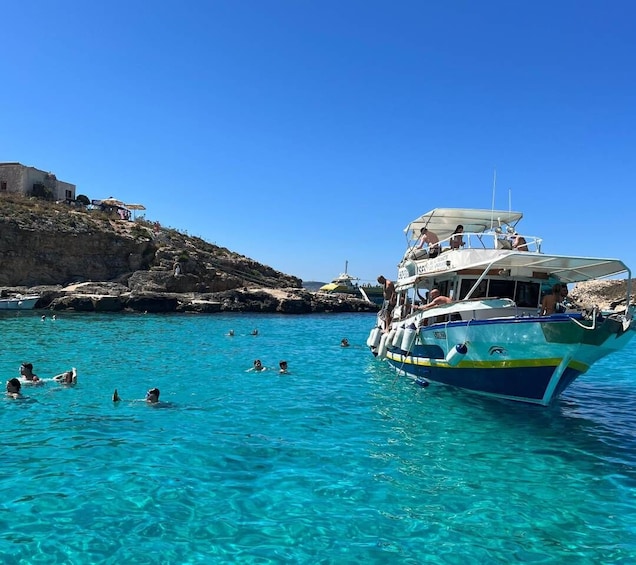 Picture 2 for Activity Malta: Comino, Blue Lagoon, Crystal Lagoon and Caves Cruise