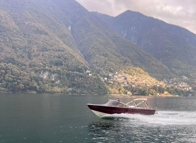 Picture 1 for Activity Como Lake: Private Wood Boat Tour with personal Skipper