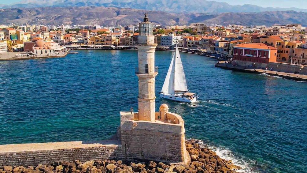 Chania Old port: Private Sailing Cruise with Sunset Viewing