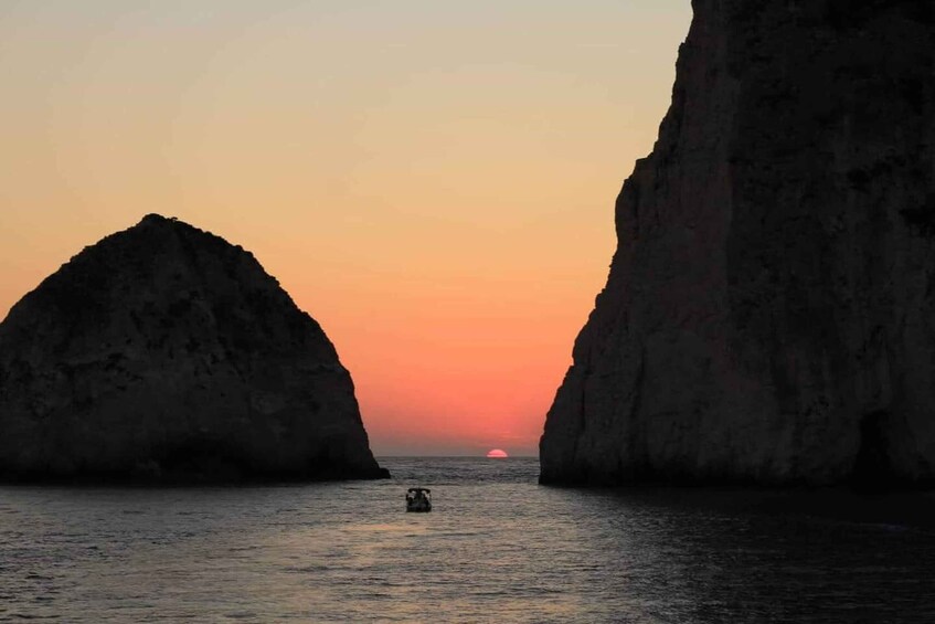 Picture 1 for Activity Zakynthos: Mizithres Sunset Cruise with Swimming & Turtles