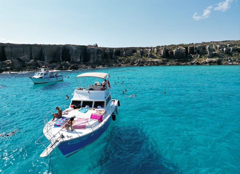 Picture 1 for Activity From Trapani: Favignana and Levanzo Yacht Tour with Stops