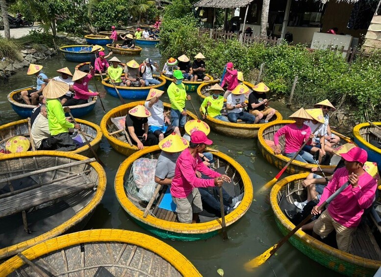 Picture 3 for Activity Experience Bamboo Basket Boat on Coconut village w Locals