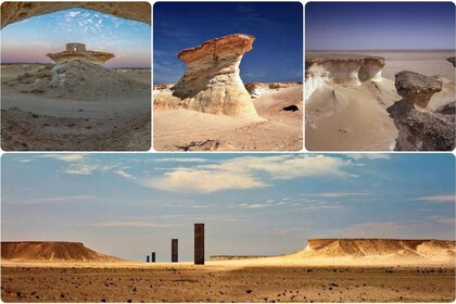 West Qatar tour to Richard Sierra sculpture,Umbrella Rock