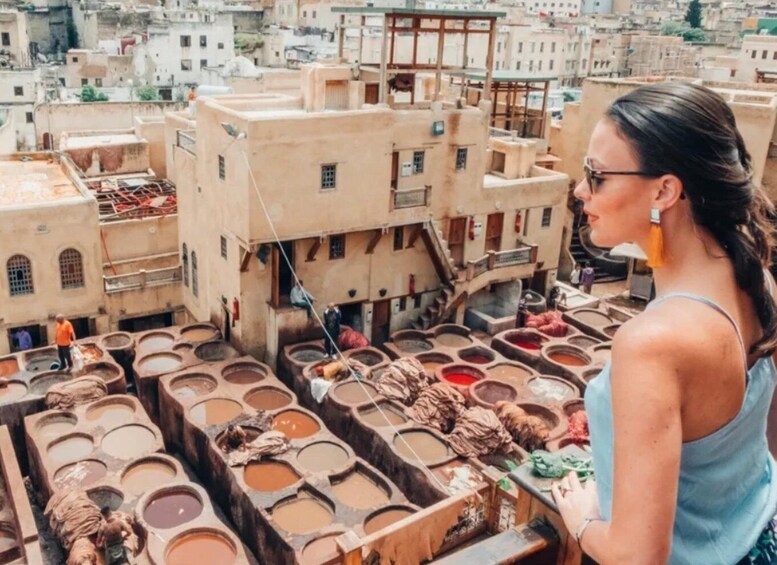 Free ticket entry to Fes leather tannery