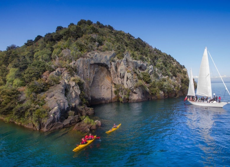 Picture 1 for Activity Taupo: Maori Rock Carvings Kayaking Tour