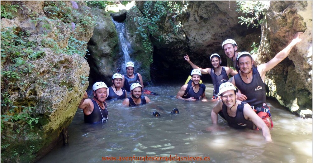 Private Group Adventurous canyoning in Málaga Biosphere Rese