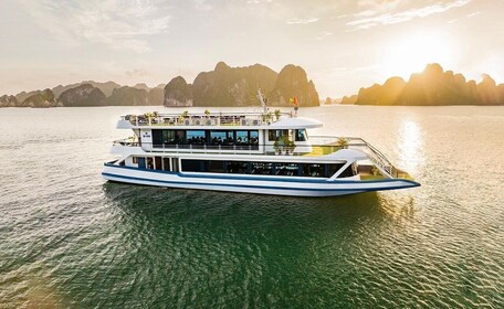 Halong 5-stjerners luksuscruise, grotter, kajakk og lunsjbuffé