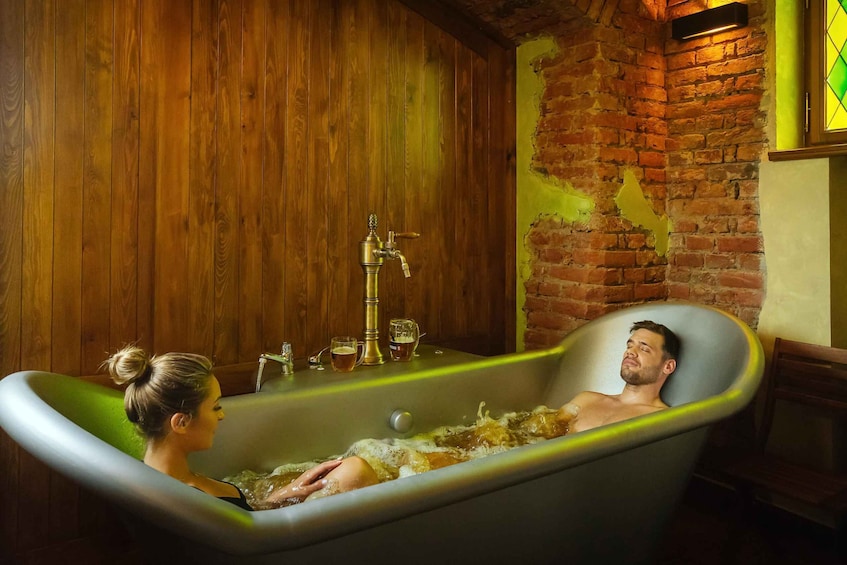 Picture 1 for Activity Prague: Beer and Wine Spa Bath with Salt Cave Experience