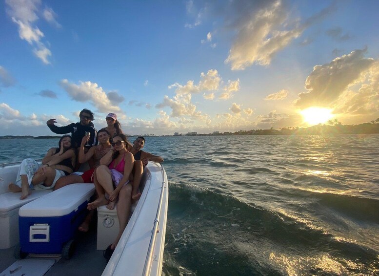 Picture 1 for Activity Miami: Private Sunset Boat Tour with Bottle of Champagne