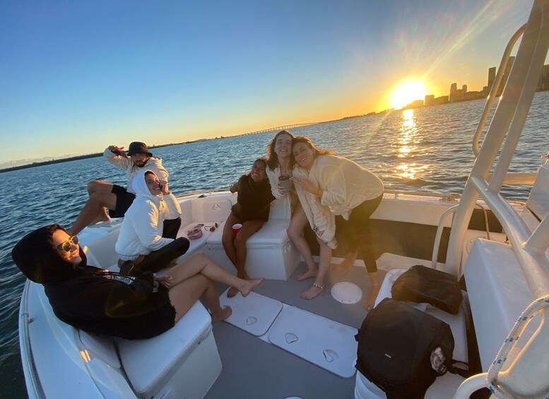 Picture 4 for Activity Miami: Private Sunset Boat Tour with Bottle of Champagne