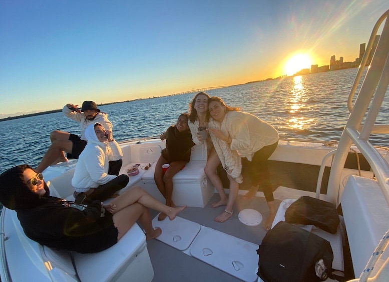 Picture 4 for Activity Miami: Private Sunset Boat Tour with Bottle of Champagne