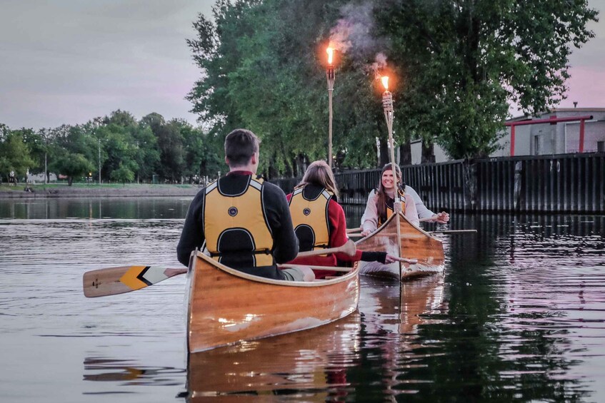 Picture 1 for Activity Klaipeda: Evening Guided Tour by Wooden Canoe