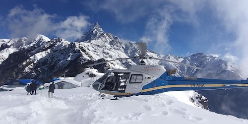 Vanuit Pokhara: Privé Helikoptervlucht naar het Annapurna Basiskamp