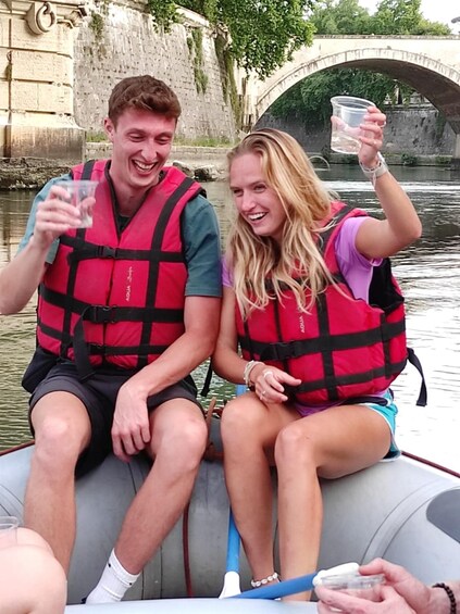 Picture 2 for Activity Rome: Rafting Experience on the Tiber River with Prosecco