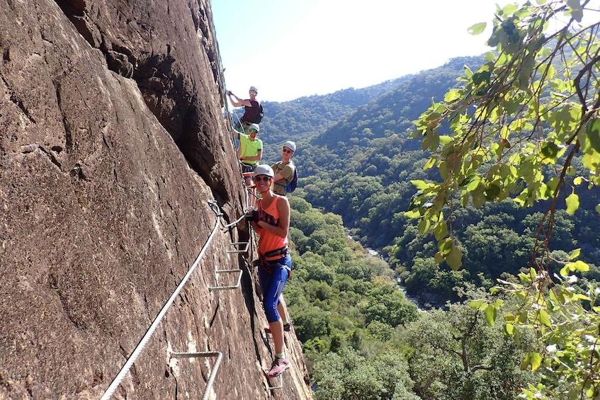 From Estepona: Vía ferrata El Caimán guided climbing tour