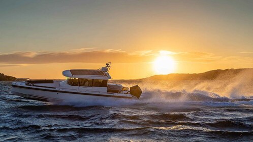 Corfu: Cruise bij zonsondergang op een speedboot