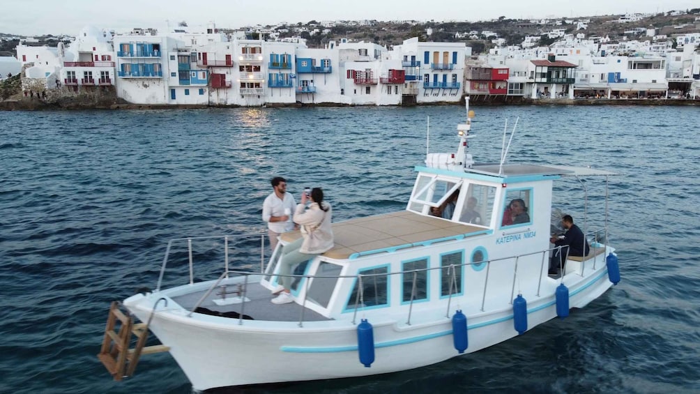 Mykonos: antique boat half-day cruise at the south coast
