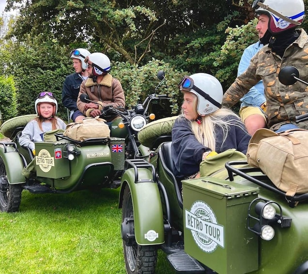 Bayeux: 2-hour tour of the D-Day beaches, by vintage sidecar