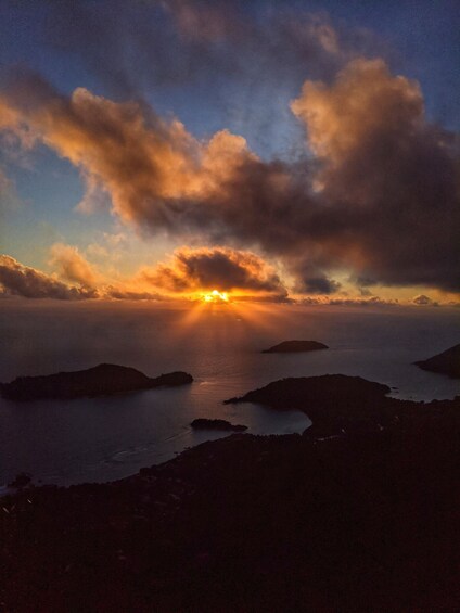 Sunset Hike to Morne Blanc mountain, Seychelles.