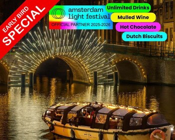 AMSTERDAM LIGHT FESTIVAL: #1 CANAL CRUISE INCL. DRINKS