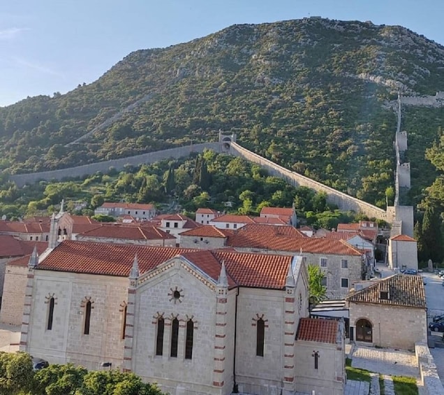 Ston private walking tour with the walls and saltworks visit