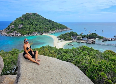 Depuis Koh Tao : Visite de Koh Nang Yuan avec transfert à l'hôtel