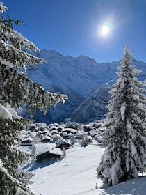 Hiking day in the Swiss Alps