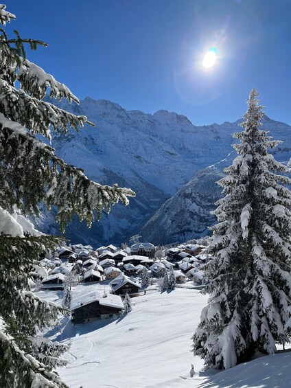 Hiking day in the Swiss Alps