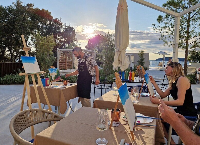 Picture 2 for Activity Rovinj: Artafera painting workshops - Paint, wine & more
