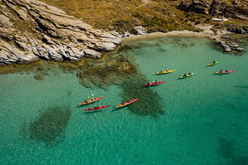Paros: Sea Kayak Trip with Snorkeling and Snack or Picnic