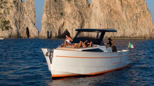 From Positano: Private Tour to Capri on a Gozzo Boat