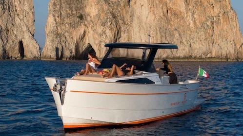 From Positano: Private Tour to Capri on a Gozzo Boat