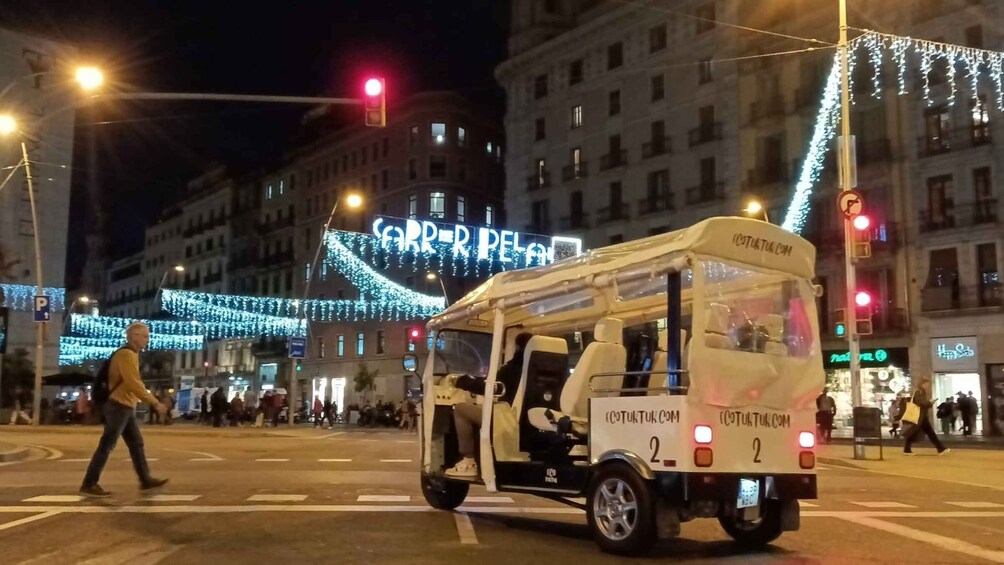 Picture 8 for Activity Barcelona: Private Christmas Lights Tour by Eco Tuk Tuk