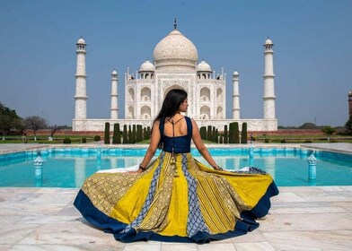 Agra: visita guiada con entrada al Taj Mahal y traslado al hotel