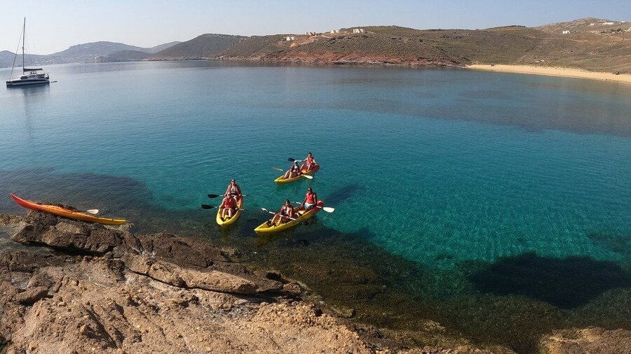 Mykonos: Secluded Bays Sea Kayaking Tour with GoPro Photos