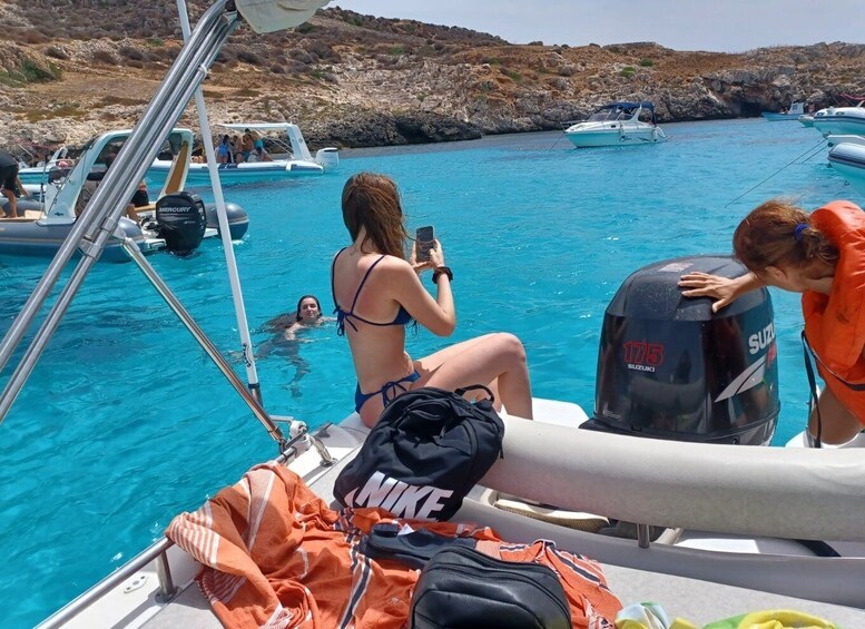 Favignana and Levanzo: Island tour by rib boat from Trapani