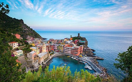 Cinque Terre: Hybrid båttur med svømmestopp