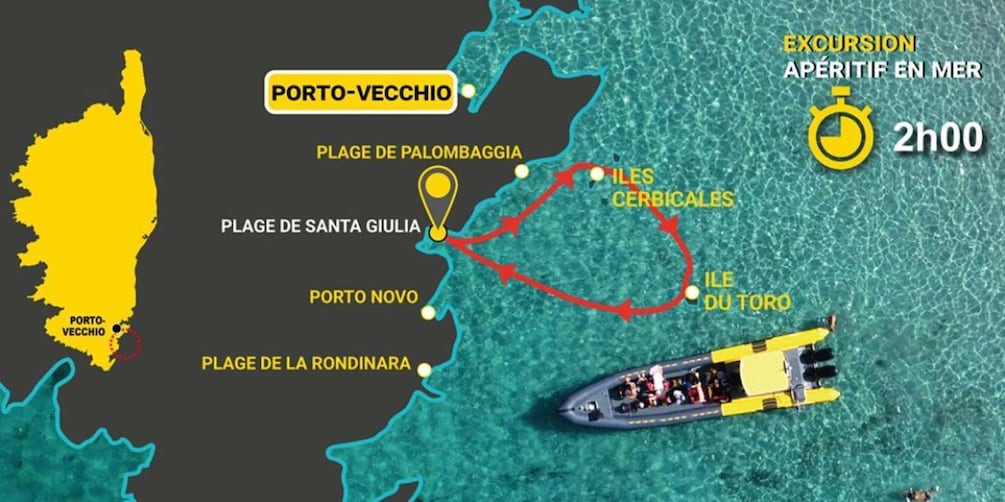 Picture 3 for Activity Porto-Vecchio: Cerbicale Islands Sunset Cruise & Apéritif