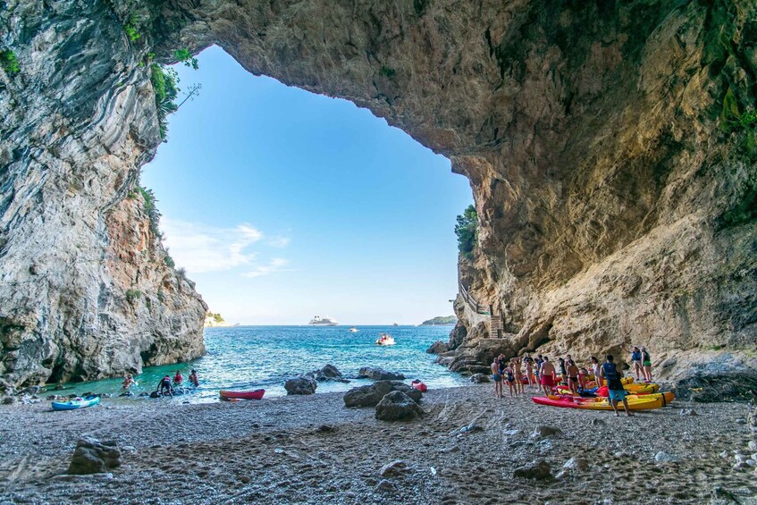 Picture 5 for Activity Dubrovnik: Guided Sunset Sea Kayaking with Snacks and Wine