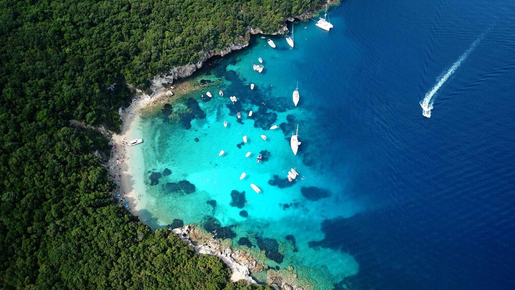 Picture 2 for Activity From Lefkimmi: Syvota, Blue Lagoon and Cave Sunset Cruise