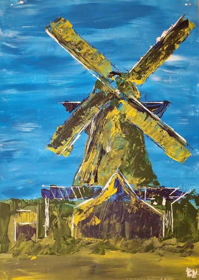 Picture 1 for Activity Zaandam: paint a Dutch windmill in a cosy atelier