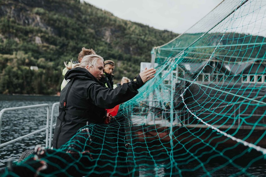 Picture 6 for Activity Vist a Fish Farm in Hardanger, Guided tour, with RIB-boat.