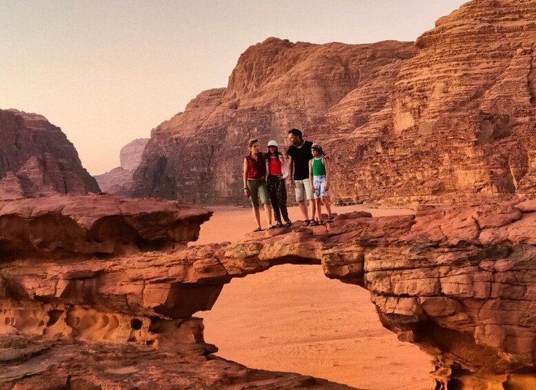 half day Jeep Tour in wadi rum desert with sunset